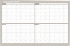 MasterVision - 24" High x 36" Wide Magnetic Dry Erase Calendar - Steel - A1 Tooling