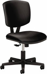 Hon - 40" High Task Chair - 25" Wide x 25-3/4" Deep, Leather Seat, Black - A1 Tooling