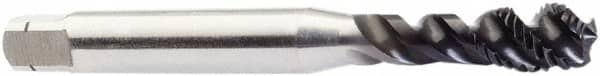 Sandvik Coromant - #8-32 UNC 3 Flute 2B Modified Bottoming Spiral Flute Tap - Powdered Metal, CoolTop Finish, 2.4803" OAL, Right Hand Flute, Right Hand Thread, Series CoroTap 300 - Exact Industrial Supply