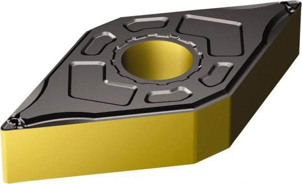 Sandvik Coromant - DNMG331 LC Grade 1515 Carbide Turning Insert - TiCN/AI2O3/TiN Finish, 55° Diamond, 3/8" Inscr Circle, 3/16" Thick, 1/64" Corner Radius - A1 Tooling