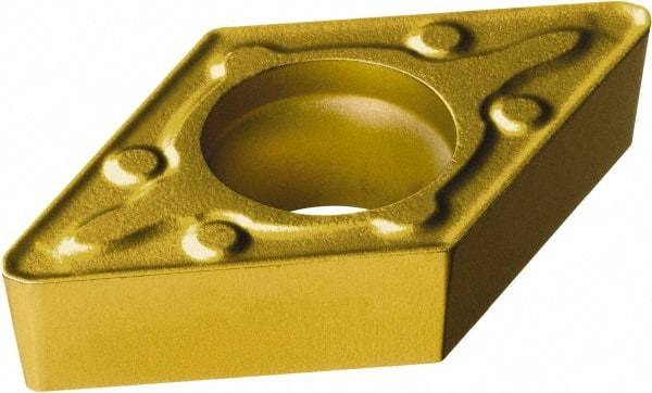 Sandvik Coromant - DCMX32.51 WM Grade 2015 Carbide Turning Insert - TiCN/Al2O3/TiN Finish, 55° Diamond, 3/8" Inscr Circle, 5/32" Thick, 1/64" Corner Radius - A1 Tooling