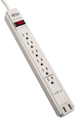 Tripp-Lite - 6 Outlets, 120 VAC15 Amps, 6' Cord, Power Outlet Strip - Floor, Keyhole Mount, 5-15 NEMA Configuration, 13" Strip - A1 Tooling