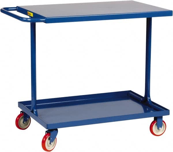 Little Giant - 600 Lb Capacity, 18" Wide x 29-1/2" Long x 35" High Shelf Cart - 2 Shelf, Steel, 2 Rigid/2 Swivel Casters - A1 Tooling