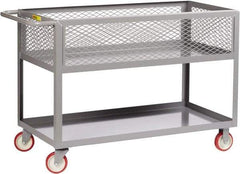 Little Giant - 1,200 Lb Capacity, 24" Wide x 41-1/2" Long x 35" High Deep Shelf Cart - 2 Shelf, Steel, 2 Rigid/2 Swivel Casters - A1 Tooling