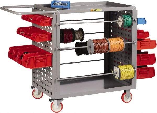 Little Giant - 24" Wide x 54-1/4" Long x 41-1/2" High Wire Spool Cart - 2 Shelf, Steel, 2 Rigid/2 Swivel Casters - A1 Tooling