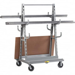 Little Giant - 2,000 Lb Capacity Steel Bar & Pipe Truck - Steel Deck, 40" OAW, 0" Platform Length, Phenolic Casters - A1 Tooling