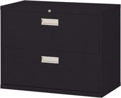 Sandusky Atlantic - 36" Wide x 28-3/8" High x 19-1/4" Deep, 2 Drawer Lateral File with Lock - Steel, Black - A1 Tooling