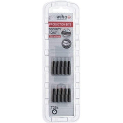 Wiha - 1/4" Drive T25 Tamperproof Torx Screwdriver Bit - 1" OAL, Tamper Resistant Bit - A1 Tooling