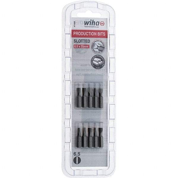 Wiha - Slotted Screwdriver Bits Reversible: NonReversible Blade Width (Inch): 1/4 - A1 Tooling