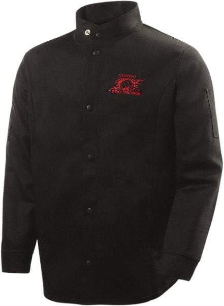 Steiner - Size S Flame Resistant/Retardant Jacket - Black, Cotton, Snaps Closure - A1 Tooling