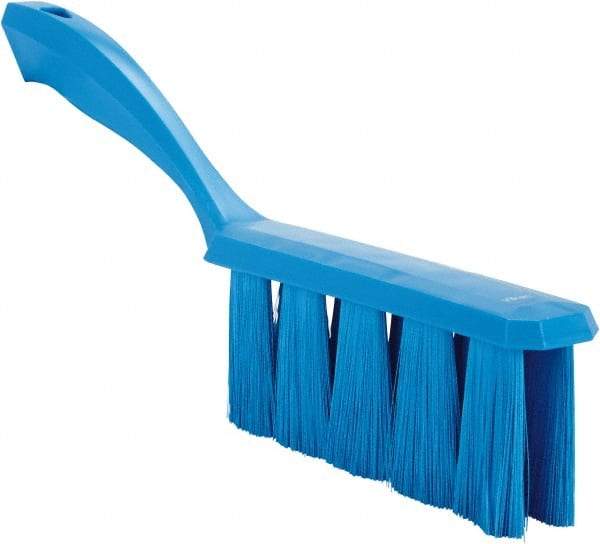 Vikan - 3.9" Bristle Length, Polyester Cleaning & Finishing Brush - 3" Long x 1-1/2" Wide Head, 13" OAL, Easy Grip Handle, Blue, Polypropylene Block - A1 Tooling