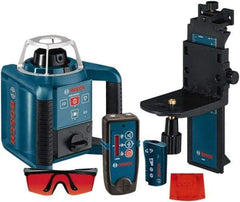 Bosch - 1,000' Measuring Range, 1/8" at 100' Accuracy, Self-Leveling Horizontal & Vertical Rotary Laser - ±5° Self Leveling Range, 1 Beam, 2-D Battery Included - A1 Tooling