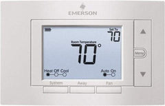 White-Rodgers - 50 to 99°F, 2 Heat, 2 Cool, Digital Nonprogrammable Thermostat - 20 to 30 Volts, 1.77" Inside Depth x 1.77" Inside Height x 5-1/4" Inside Width, Horizontal Mount - A1 Tooling