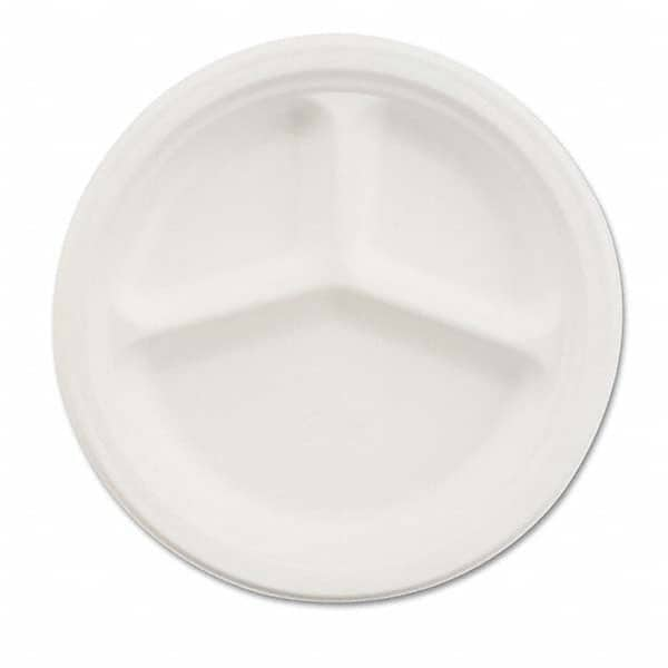 Chinet - Paper Dinnerware, 3-Comp Plate, 9 1/4" Diam, White, 500/Carton - A1 Tooling