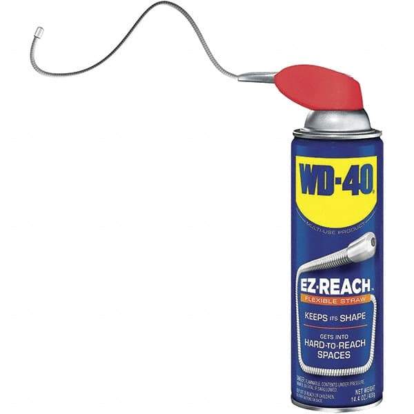 WD-40 - 14.4 oz EZ-Reach Multi-Use Product with 8" Flexible Smart Straw, Sprays 2 Ways - Multi-Purpose Lubricant: Stop Squeaks, Removes & Protects, Loosens Rusted Parts, Free Sticky Mechanisms, Drives Out Moisture - A1 Tooling