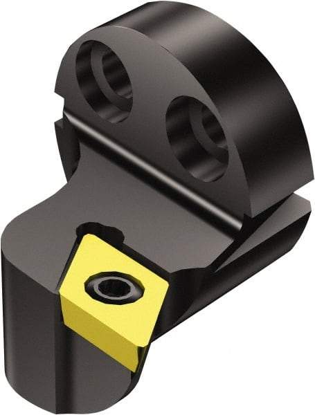 Sandvik Coromant - Left Hand Cut, Size 25, DPMT 3(2.5)2 Insert Compatiblity, Modular Turning & Profiling Cutting Unit Head - 17mm Ctr to Cutting Edge, 20mm Head Length, Through Coolant, Series CoroTurn 111 - A1 Tooling