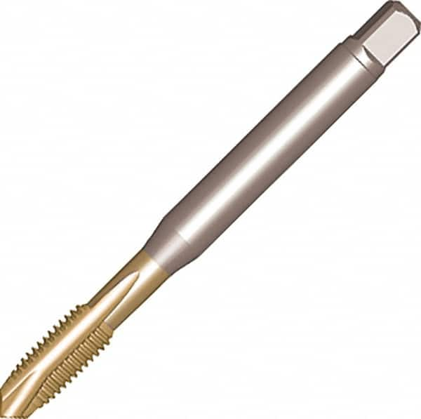 Sandvik Coromant - 5/16-18 UNC, 3 Flute, AlCrN Finish, High Speed Steel Spiral Point Tap - Plug Chamfer, Right Hand Thread, 93.11mm OAL, 19mm Thread Length, 8.08mm Shank Diam, 3BX Class of Fit, Series CoroTap 200 - Exact Industrial Supply