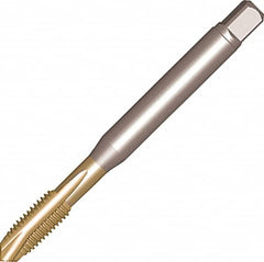 Sandvik Coromant - 5/16-18 UNC, 3 Flute, AlCrN Finish, High Speed Steel Spiral Point Tap - Plug Chamfer, Right Hand Thread, 93.3mm OAL, 17.4mm Thread Length, 8mm Shank Diam, 2B Class of Fit, Series CoroTap 200 - Exact Industrial Supply