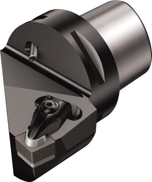 Sandvik Coromant - Left Hand Cut, Size C4, CNG 452 & CNGN 12 07 08 Insert Compatiblity, Modular Turning & Profiling Cutting Unit Head - 22mm Ctr to Cutting Edge, 50mm Head Length, Through Coolant, Series T-Max - A1 Tooling