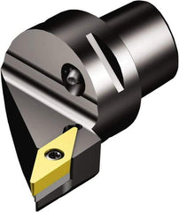 Sandvik Coromant - Left Hand Cut, Size C3, VBMT 11 02 04 & VBMT 2(1.5)1 Insert Compatiblity, Internal Modular Turning & Profiling Cutting Unit Head - 22mm Ctr to Cutting Edge, 40mm Head Length, Through Coolant, Series CoroTurn 107 - A1 Tooling