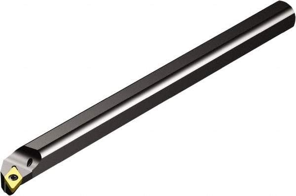 Sandvik Coromant - 13mm Min Bore Diam, 125mm OAL, 10mm Shank Diam, A..SDQCR/L Indexable Boring Bar - DCMT 2(1.5)1, DCMT 07 02 04 Insert, Screw or Clamp Holding Method - A1 Tooling