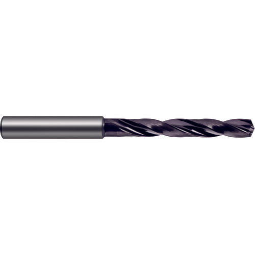 3/16″ Dia. × 6 mm Shank × 44 mm Flute Length × 82 mm OAL, 5xD, 140°, nano-FIREX, 2 Flute, Coolant Thru, Solid Carbide Drill - Exact Industrial Supply