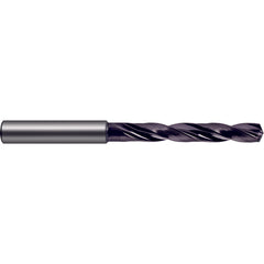 3/16″ Dia. × 6 mm Shank × 44 mm Flute Length × 82 mm OAL, 5xD, 140°, nano-FIREX, 2 Flute, Coolant Thru, Solid Carbide Drill - Exact Industrial Supply