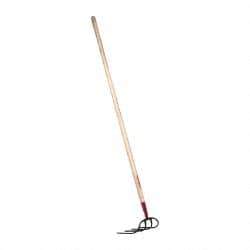 Razor-Back - Refuse Hook with 60" Straight Wood Handle - 4 Tines, 9" Tine Length - A1 Tooling