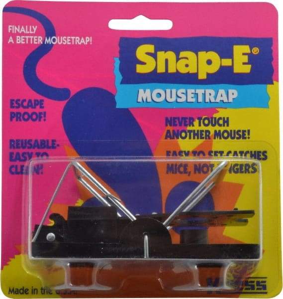 Made in USA - Snap Trap for Use on Mice - 3-7/8 Inch Long x 1-7/8 Inch Wide x 2-3/8 Inch High, Polystyrene and Steel - A1 Tooling