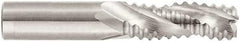 Niagara Cutter - 1/4" Diam, Coarse Pitch, 3/4" LOC, 3 Flute Solid Carbide 45° Corner Chamfer Roughing End Mill - Uncoated, 2-1/2" OAL, 1/4" Shank Diam, Single End, Centercutting, 30° Helix - A1 Tooling