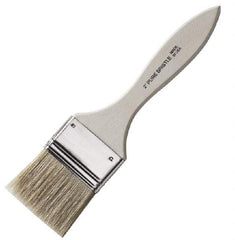 Made in USA - 2" Hog Chip Brush - 1-5/8" Bristle Length, Wood Handle - A1 Tooling