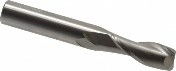 OSG - 10mm, 25mm LOC, 10mm Shank Diam, 70mm OAL, 2 Flute, Solid Carbide Square End Mill - Single End, Uncoated, Spiral Flute, 30° Helix, Centercutting, Right Hand Cut, Right Hand Flute, Series 402 - A1 Tooling