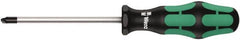 Wera - 3-1/8" Blade Length Tri-Point Screwdriver - 7" OAL - A1 Tooling