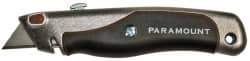 Paramount - Retractable Utility Knife - 2-3/8" Blade, Aluminum with Rubber Grip Insert Handle, 1 Blade Included - A1 Tooling