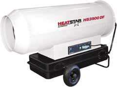 Heatstar - 360,000 BTU Rating, Kerosene Forced Air Heater - 1,750 Sq Ft Max Heating Area, 27.7 Gal Capacity, Fuel with Diesel, Kerosene, JP-8 & Jet8 - A1 Tooling