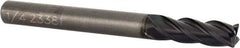 OSG - 1/4", 4 Flute, Single End, Solid Carbide, 0.02" Corner Radius End Mill - 2-1/2" OAL, 35° Helix, Right Hand Flute, 3/4" LOC, Right Hand Cut - A1 Tooling