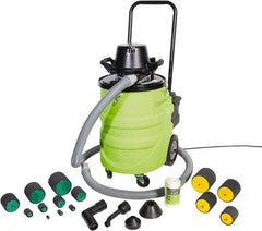 Greenlee - 12 Gal Plastic Tank, Electric Powered Power Fishing Blower/Wet/Dry Vacuum System - 120 Volt, 11.8 Amps, 15' Hose Fitting, Washable Stainless Steel, Accessories Included - A1 Tooling