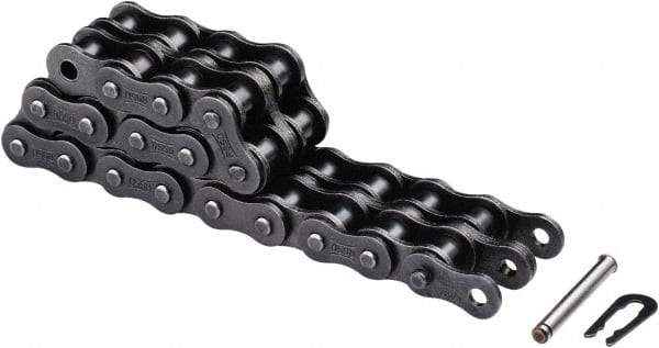 U.S. Tsubaki - 5/8" Pitch, ANSI 50, Solid Roller Chain - Chain No. 50, 8,240 Lb. Capacity, 0.4" Roller Diam, 3/8" Roller Width - A1 Tooling