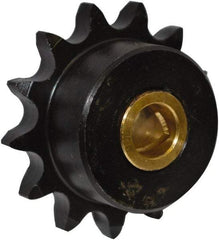 U.S. Tsubaki - 13 Tooth, 2.329" Outside Diam, Carbon Steel & Bronze, Chain Idler Sprocket - Chain Size 40, 1/2" Bore Diam - A1 Tooling