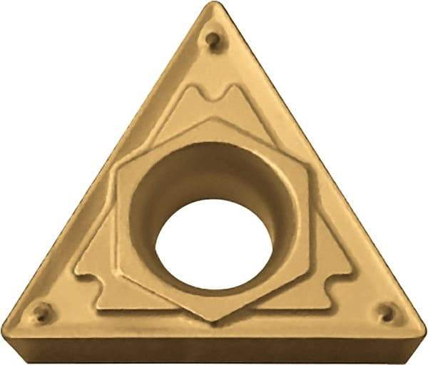 Kyocera - TCMT32.51 HQ Grade PV720 Cermet Turning Insert - TiCN (Megacoat Nano) Finish, 60° Triangle, 3/8" Inscr Circle, 5/32" Thick, 1/64" Corner Radius - A1 Tooling