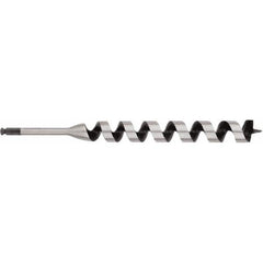 Irwin - 1-3/8", 3/8" Diam Hex Shank, 17" Overall Length with 15" Twist, Ship Auger Bit - A1 Tooling