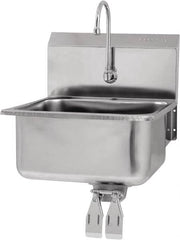 SANI-LAV - 19" Long x 16" Wide Inside, 1 Compartment, Grade 304 Stainless Steel Hands Free Hand Sink - 18 Gauge, 21" Long x 20" Wide x 24" High Outside, 10" Deep - A1 Tooling