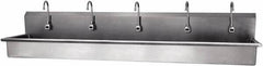 SANI-LAV - 97" Long x 16-1/2" Wide Inside, 1 Compartment, Grade 304 Stainless Steel Hands Free Hand Sink - 16 Gauge, 100" Long x 20" Wide x 18" High Outside, 8" Deep - A1 Tooling