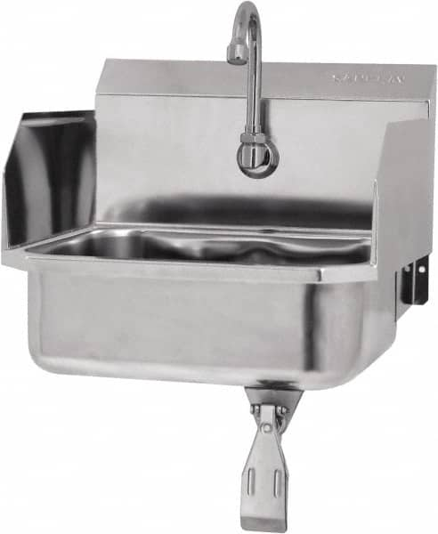 SANI-LAV - 14" Long x 11" Wide Inside, 1 Compartment, Grade 304 Stainless Steel Hands Free Hand Sink - 18 Gauge, 16" Long x 15-1/4" Wide x 16" High Outside, 5" Deep - A1 Tooling