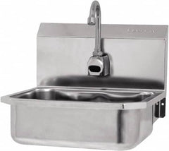 SANI-LAV - 14" Long x 11" Wide Inside, 1 Compartment, Grade 304 Stainless Steel Hands Free Hand Sink - 18 Gauge, 16" Long x 15-1/4" Wide x 16" High Outside, 5" Deep - A1 Tooling