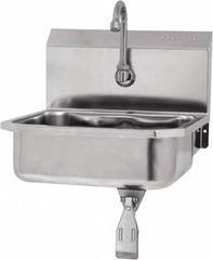 SANI-LAV - 14" Long x 11" Wide Inside, 1 Compartment, Grade 304 Stainless Steel Hands Free Hand Sink - 18 Gauge, 16" Long x 15-1/4" Wide x 16" High Outside, 5" Deep - A1 Tooling