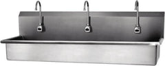 SANI-LAV - 57" Long x 16-1/2" Wide Inside, 1 Compartment, Grade 304 Stainless Steel Hands Free Hand Sink - 16 Gauge, 60" Long x 20" Wide x 18" High Outside, 8" Deep - A1 Tooling