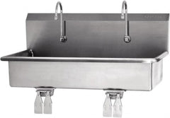 SANI-LAV - 37" Long x 16-1/2" Wide Inside, 1 Compartment, Grade 304 Stainless Steel Hands Free Hand Sink - 16 Gauge, 40" Long x 20" Wide x 18" High Outside, 8" Deep - A1 Tooling