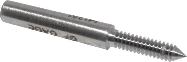 GF Gage - #4-40, Class 2B, 3B, Single End Plug Thread Go Gage - Hardened Tool Steel, Size 00 Handle Not Included - A1 Tooling