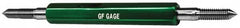 GF Gage - #4-48, Class 3B, Double End Plug Thread Go/No Go Gage - High Speed Steel, Size 00 Handle Included - A1 Tooling